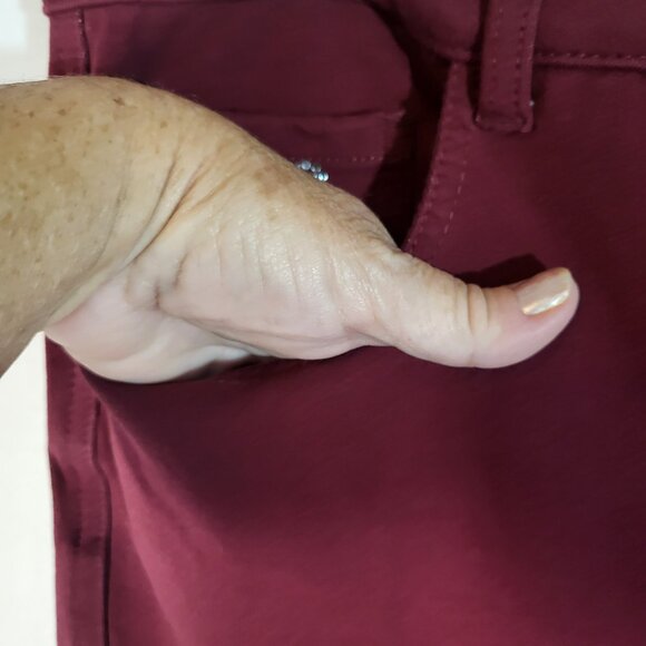 Dream Jeannes by Quacker Factory Women's Stretch Jeans Size 14 Maroon/Plum - Picture 5 of 14